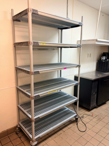 42" X 18" SIX TIER PLASTIC SHELVING UNIT