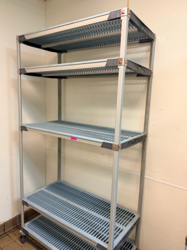 42" X 18" FIVE TIER PLASTIC SHELVING UNIT