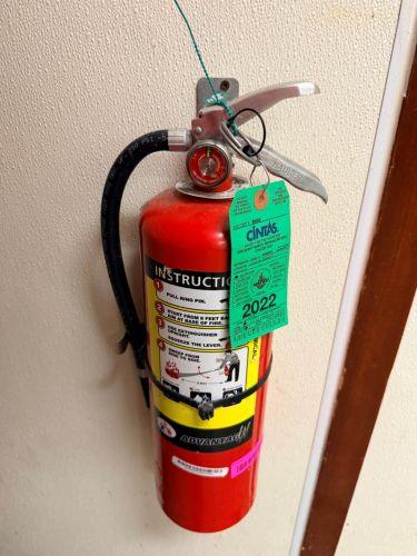 DRY CHEMICAL FIRE EXTINGUISHER.
