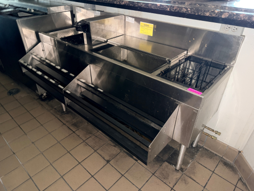 60" STAINLESS ICE KEEPER AND DRY BOARD COMBO W/ SPEED RAIL FRONT.