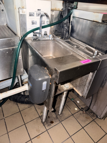 UNDER BAR STAINLESS HAND SINK.