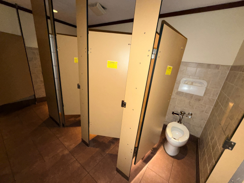 COMMERCIAL BATHROOM PACKAGE WITH TOILETS, ACCESSORIES, AND GRANITE VANITY