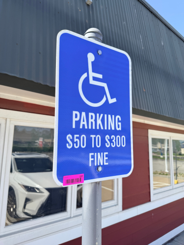 (3) HANDICAP PARKING SIGNS.