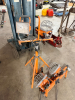 (2) TWO GROUP HALOGEN WORK LIGHTS W/ STANDS.