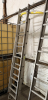 16' ALUMINUM EXTENSION LADDER W/ SAFETY BRACKET.