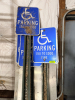 (6) HANDICAP PARKING SIGNS W/ POSTS