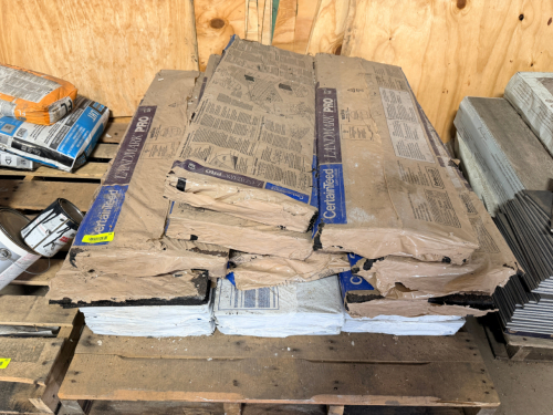 (1) PALLET OF ASSORTED ROOFING SHINGLES. (2) TYPES