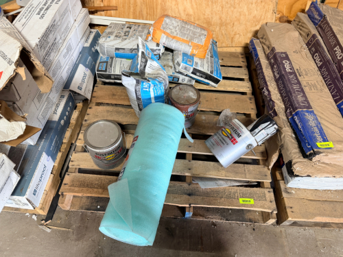 (1) PALLET OF BUILDING SUPPLIES.