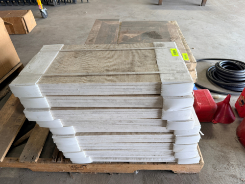 (24) 24" X 12" OFF WHITE MARBLE TILE.