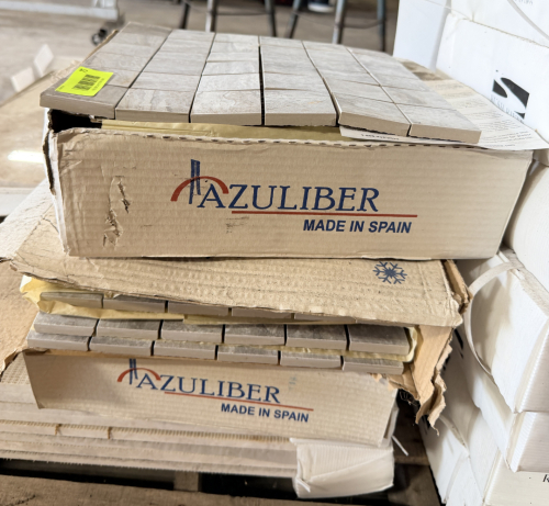 (3) BOXES OF AZULIBER MOSACIS BACKSPLASH TILE
