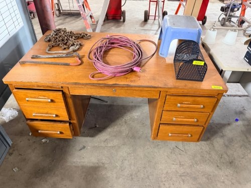 60" WOODEN DESK.