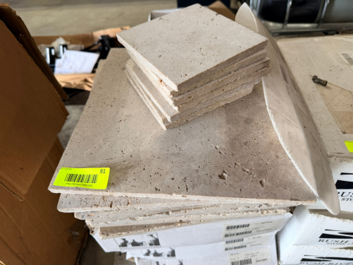 (4) BOXES OF 12" X 12" FOGGY MORNING TILE.