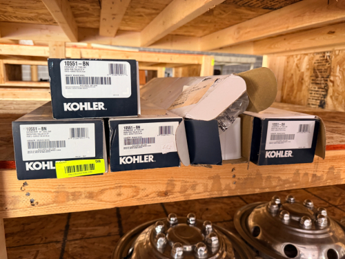 (5) KOHLER OIL RUBBED BRONZE TOWEL BARS.,