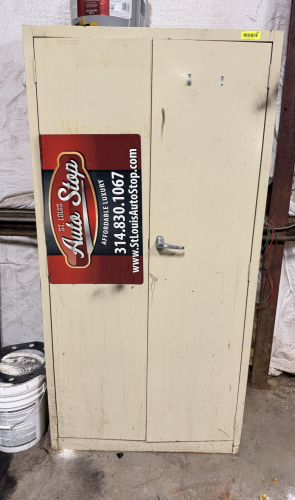 TWO DOOR 36" METAL STORAGE CABINET