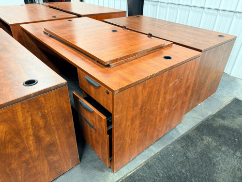 (2) 72" X 30" LAMINATE WOOD DESKS,
