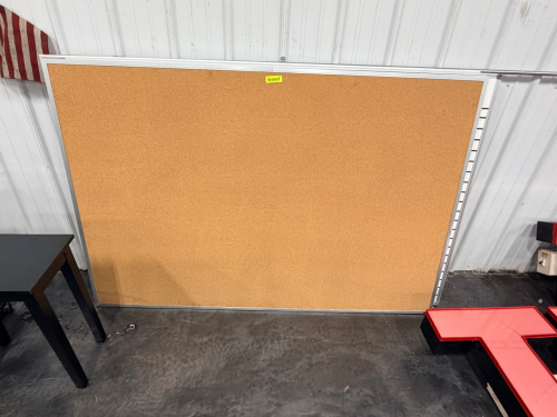 (1) 6' CORK BOARD AND (1) 6; DRY ERASE BOARD.