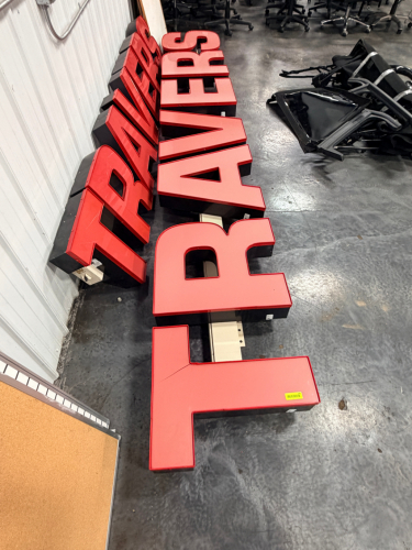 (2) TRAVERS BUILD FRONT LIGHTS SIGNS.