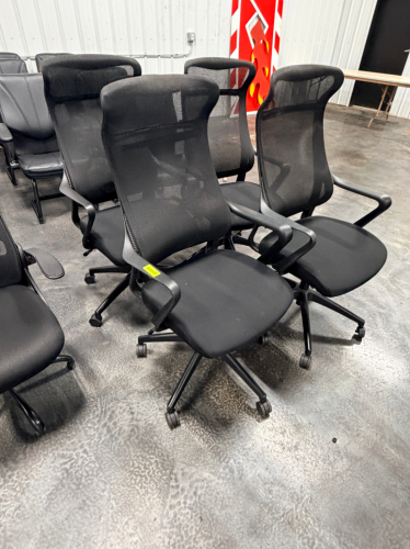 (4) ASSORTED ROLL ABOUT BLACK OFFICE CHAIRS,.