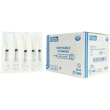 (3) BOXES OF (100) DISPOSABLE SYRINGES WITH NEEDLE
