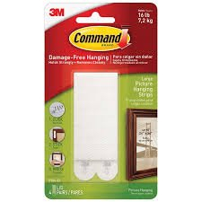 (1) CASES OF (24) PACKS OF LARGE PICTURE HANGING STRIPS