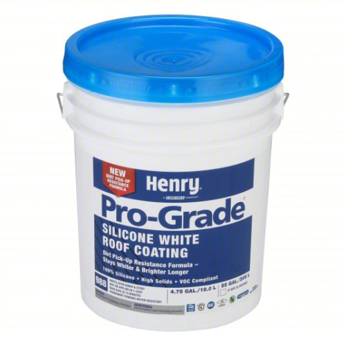 (1) WHITE SILICONE ROOF COATING