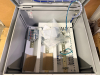 HOFFMAN ELECTRICAL CONTROL PANEL ENCLOSURE WITH PRE-WIRED TERMINAL BLOCKS, DIN RAIL COMPONENTS, STATUS INDICATOR LIGHTS, AND VIEWING WINDOW. STEEL NEMA-TYPE ENCLOSURE WITH LOCKING HANDLE. INTERIOR CONTAINS TERMINAL STRIPS, CIRCUIT PROTECTION COMPONENTS, A - 3