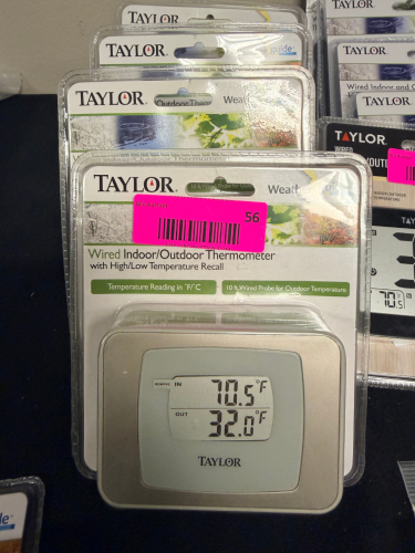 (4) TAYLOR WIRED INDOOR / OUTDOOR THERMOMETERS