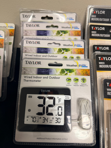 (4) TAYLOR WIRED INDOOR / OUTDOOR THERMOMETERS