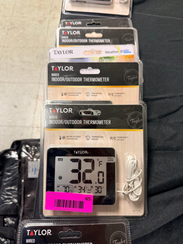 (5) TAYLOR WIRED INDOOR / OUTDOOR THERMOMETERS