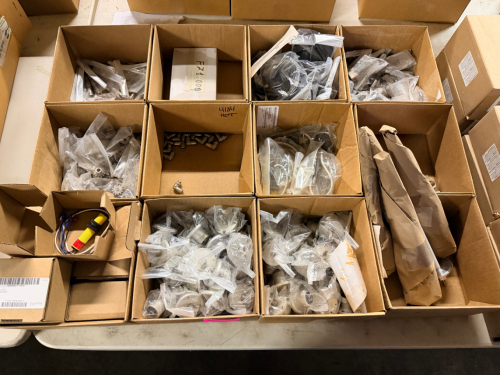 (1) LOT OF ASSORTED HARDWARE AND PARTS - AS PICTURED.