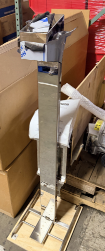 ECOCARE PERSONNEL HYGIENE SYSTEMS ECOCARE NTFS HANDS-FREE SANITIZING STATION. STAINLESS STEEL FLOOR-MOUNT UNIT WITH INTEGRATED DISPENSING SYSTEM AND FOOT PEDAL ACTUATION.