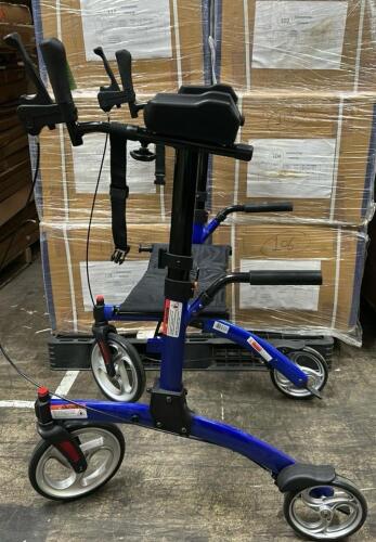 (1) NOVA DRAGON RISE UP ROLLATOR WALKER IN BLUE WITH PADDED FOREARM RESTS