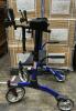 (1) NOVA DRAGON RISE UP ROLLATOR WALKER IN BLUE WITH PADDED FOREARM RESTS