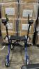 (1) NOVA DRAGON RISE UP ROLLATOR WALKER IN BLUE WITH PADDED FOREARM RESTS - 2