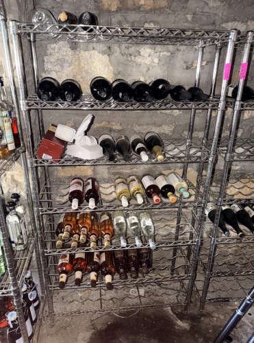 36" SEVEN TIER WIRE BOTTLE RACK.