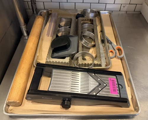 SHEET PANS AND CONTENTS - BAKING UTENSILS AND SUPPLIES.