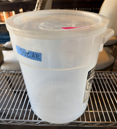 (2) 22 QT PLASTIC INGREDIENTS BINS W/ LIDS