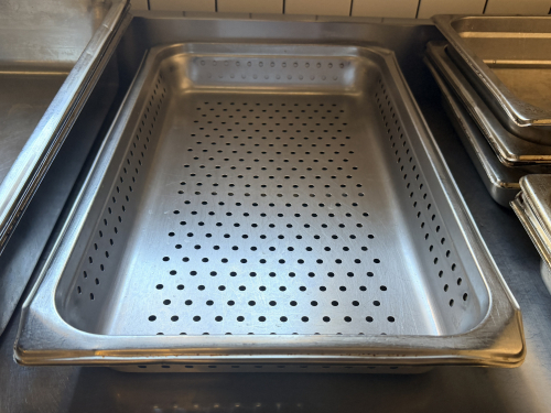 (2) FULL SIZE SLOTTED STAINLESS INSERTS
