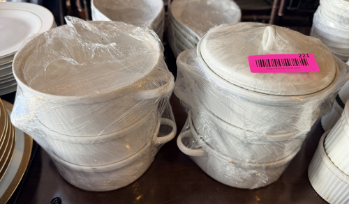 (6) CRATE AND BARREL PORCELAIN BOWLS