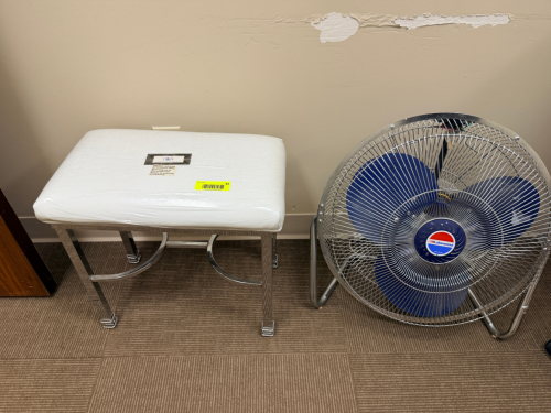 FLOOR FAN AND MEDICAL BENCH / STOOL