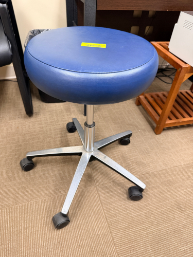 BLUE SWIVEL MEDICAL EXAM ROOM STOOL