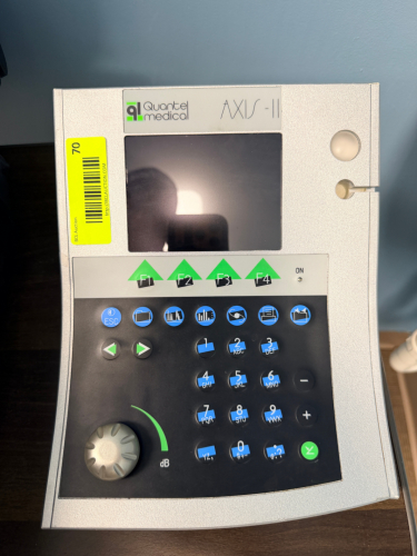 QUANTEL MEDICAL AXIS-II OPHTHALMIC DIAGNOSTIC / ULTRASOUND CONTROL UNIT.
