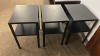 (3) BLACK SIDE TABLES