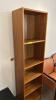 (1) GOLDEN BROWN 5 SHELF BOOK SHELF - 2