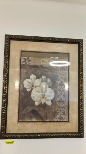 (2) FRAMED FLORAL PRINTS