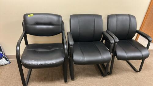 (3) ASSORTED BLACK OFFICE CHAIRS