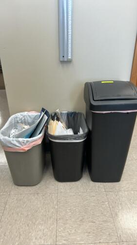 (3) ASSORTED TRASH CANS