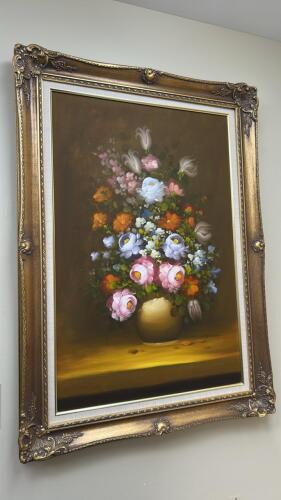(1) LARGE FRAMED PAINTING