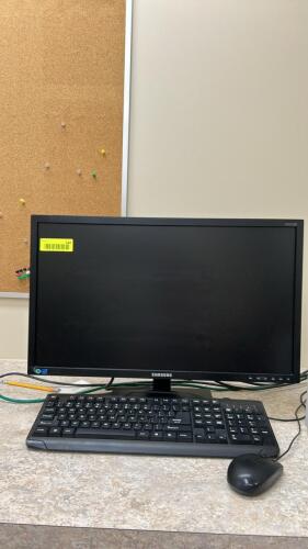 (1) SAMSUNG MONITOR WITH KEYBOARD AND MOUSE