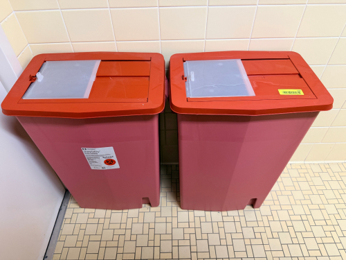 (2) BIO WASTE MEDICAL TRASH CANS